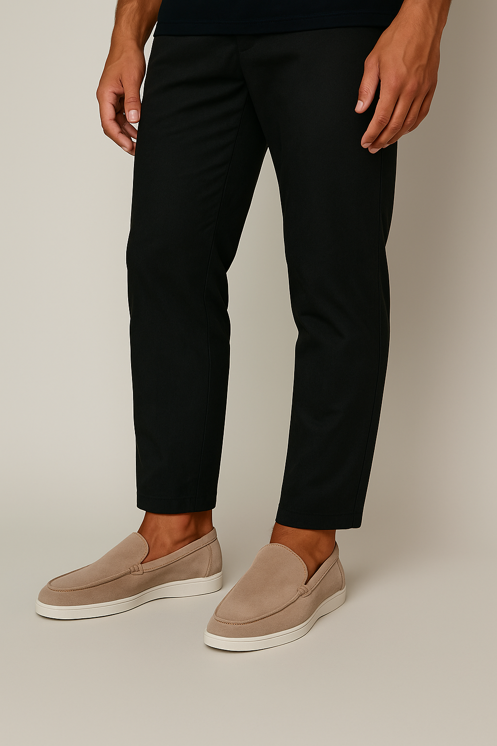 Mocasines elegantes de ante