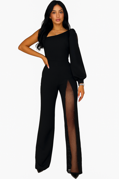 Sophia | Elegante Mono de Un Hombro con Detalle Brilla