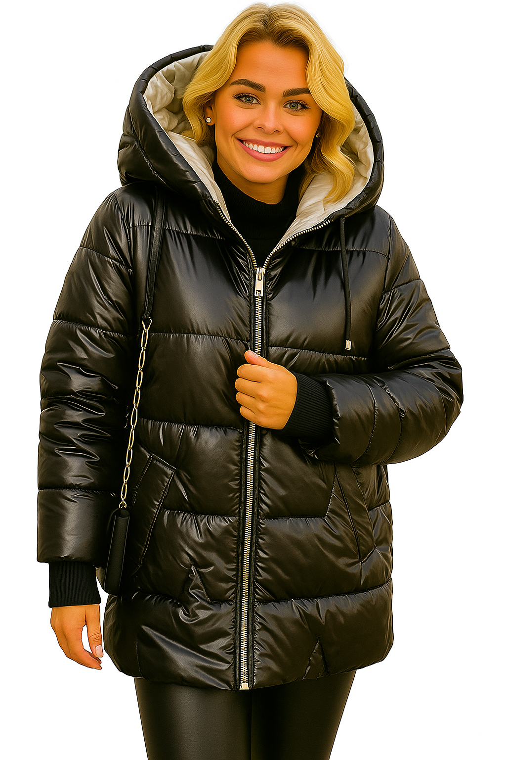 Maja - Elegante abrigo de invierno con capucha y acolchado