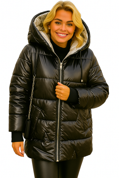 Maja - Elegante abrigo de invierno con capucha y acolchado