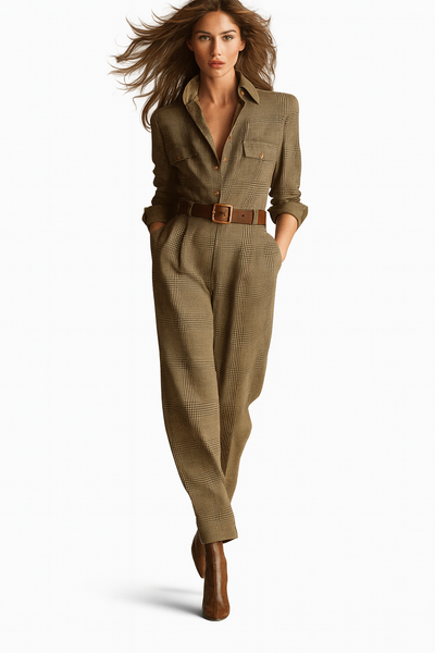 Paula | Mono a cuadros con detalles sofisticados