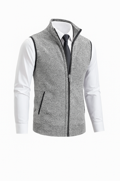 Levan | Chaleco de punto con cremallera integral