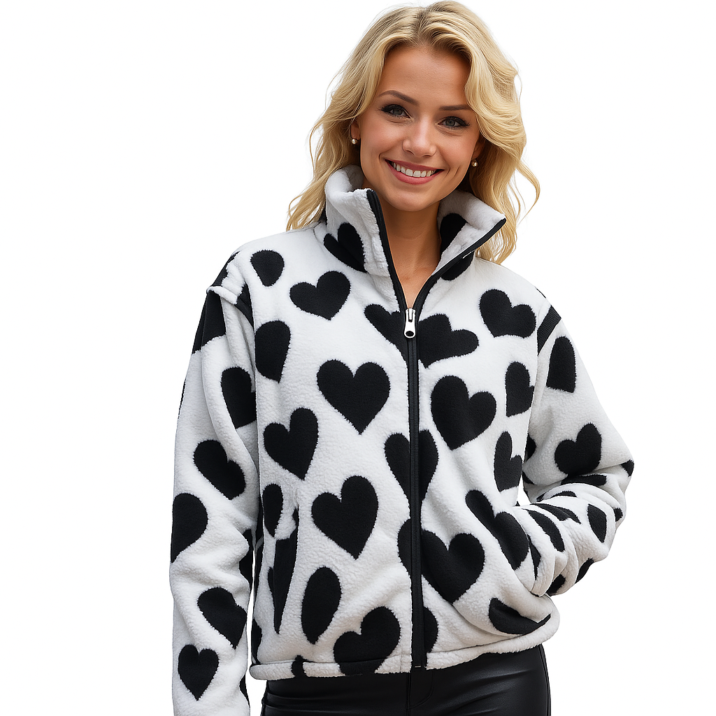 Jessy | Chaqueta reversible con corazones