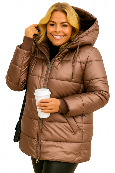 Maja - Elegante abrigo de invierno con capucha y acolchado