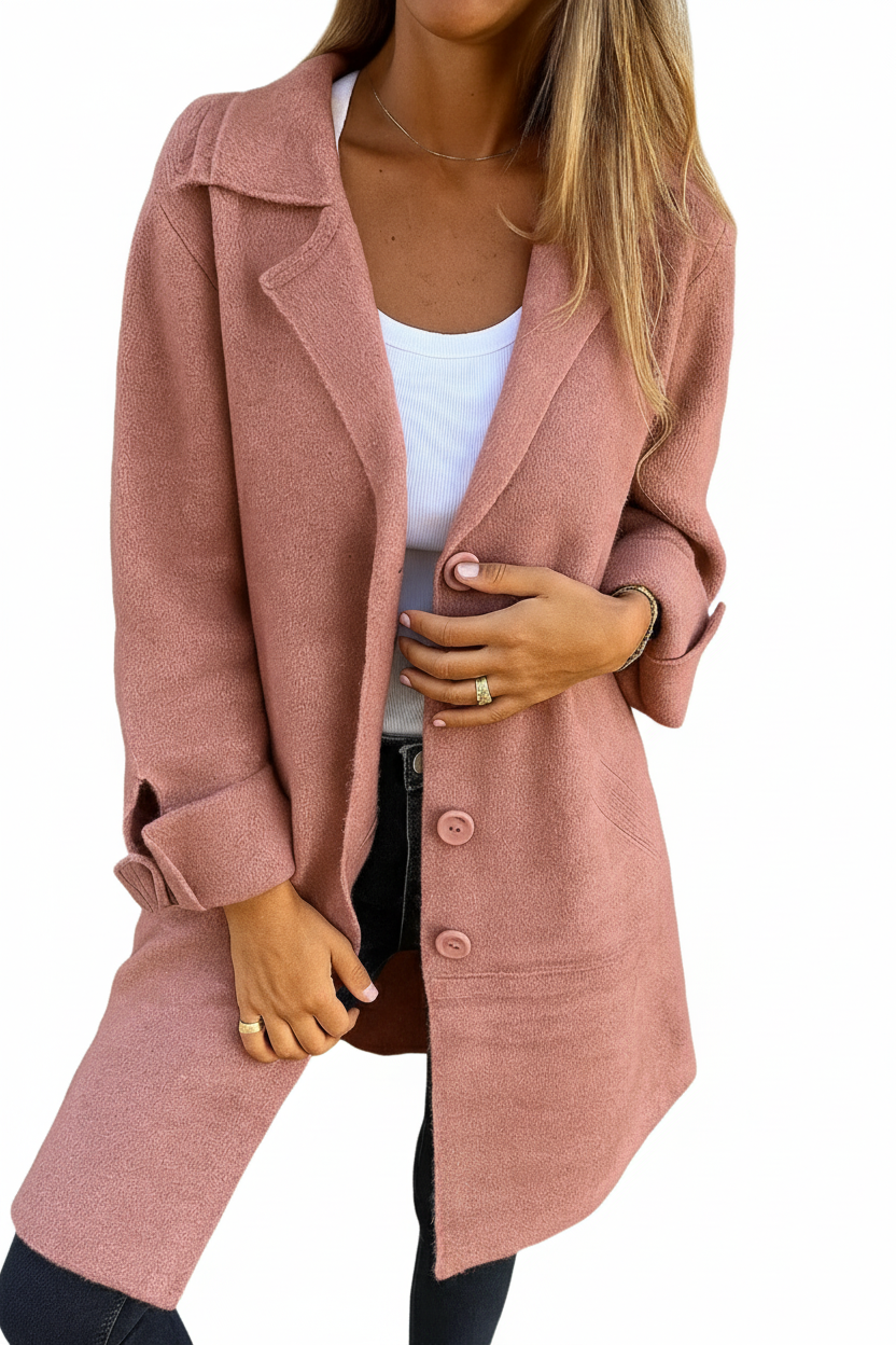 Maila | Abrigo largo casual con solapas
