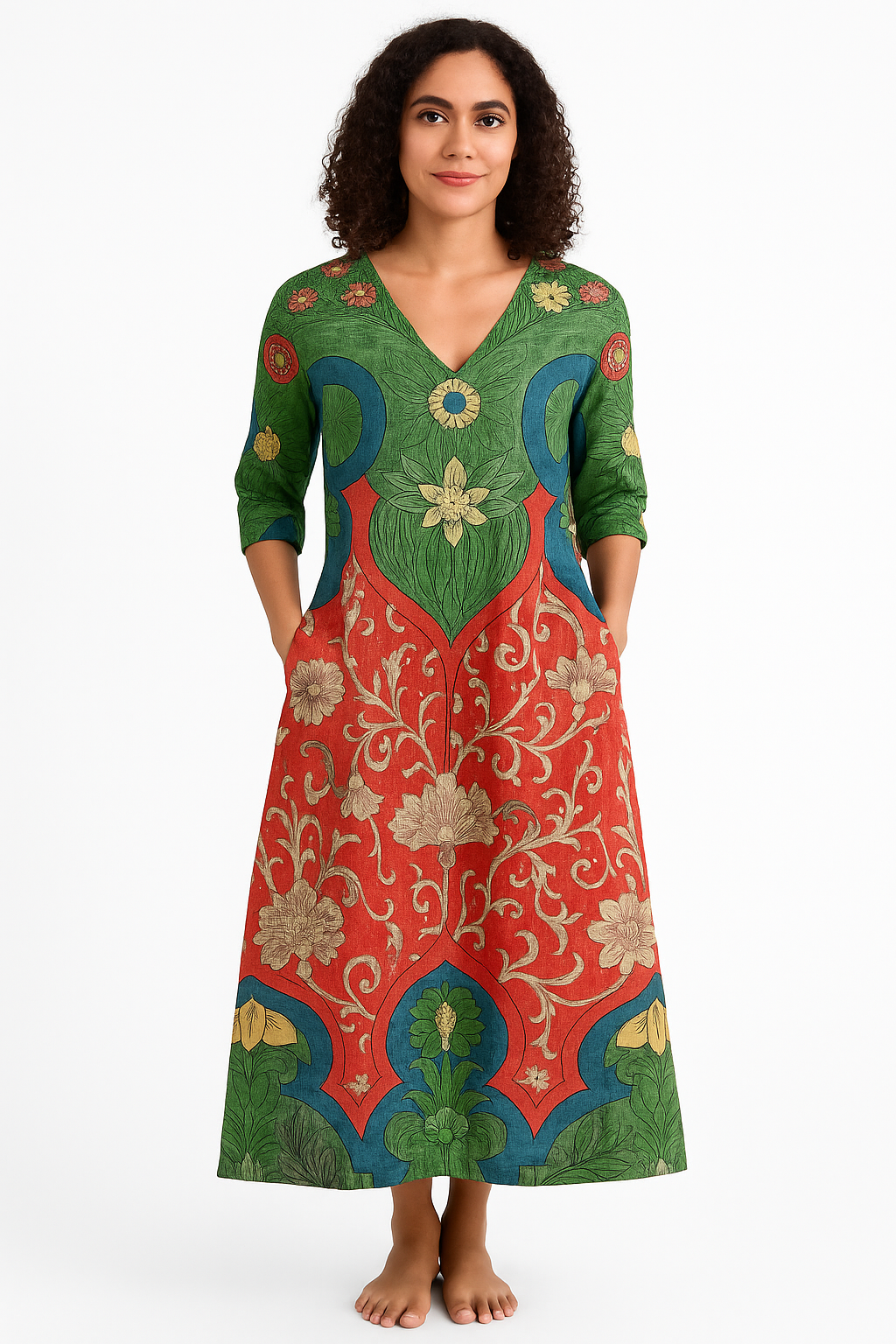 Aroa | Vestido largo floral vintage