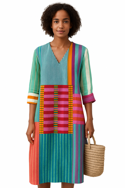 Carla | Vestido geométrico elegante