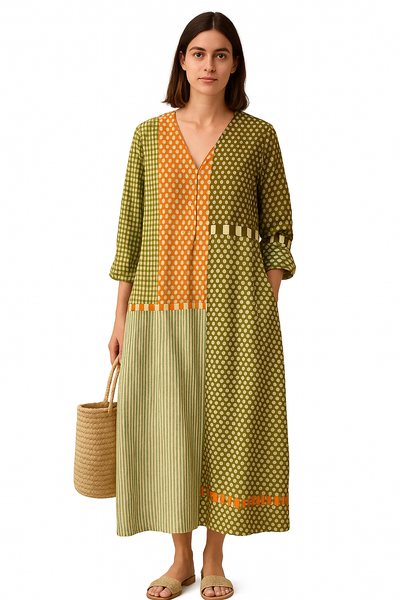 Carla | Vestido geométrico elegante