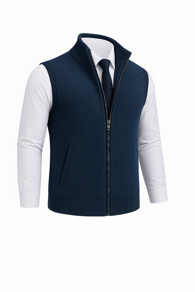Levan | Chaleco de punto con cremallera integral
