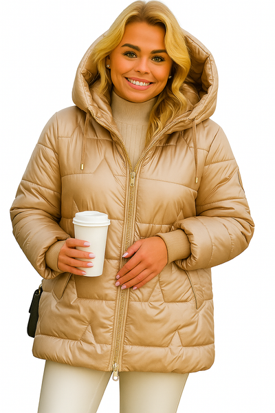 Maja - Elegante abrigo de invierno con capucha y acolchado