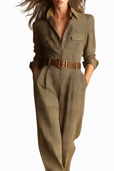 Paula | Mono a cuadros con detalles sofisticados