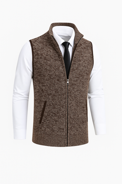 Levan | Chaleco de punto con cremallera integral