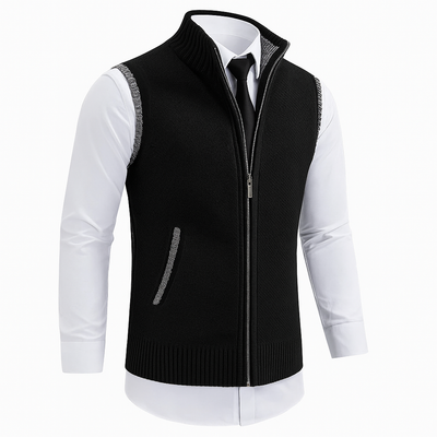 Levan | Chaleco de punto con cremallera integral