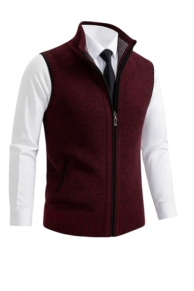 Levan | Chaleco de punto con cremallera integral